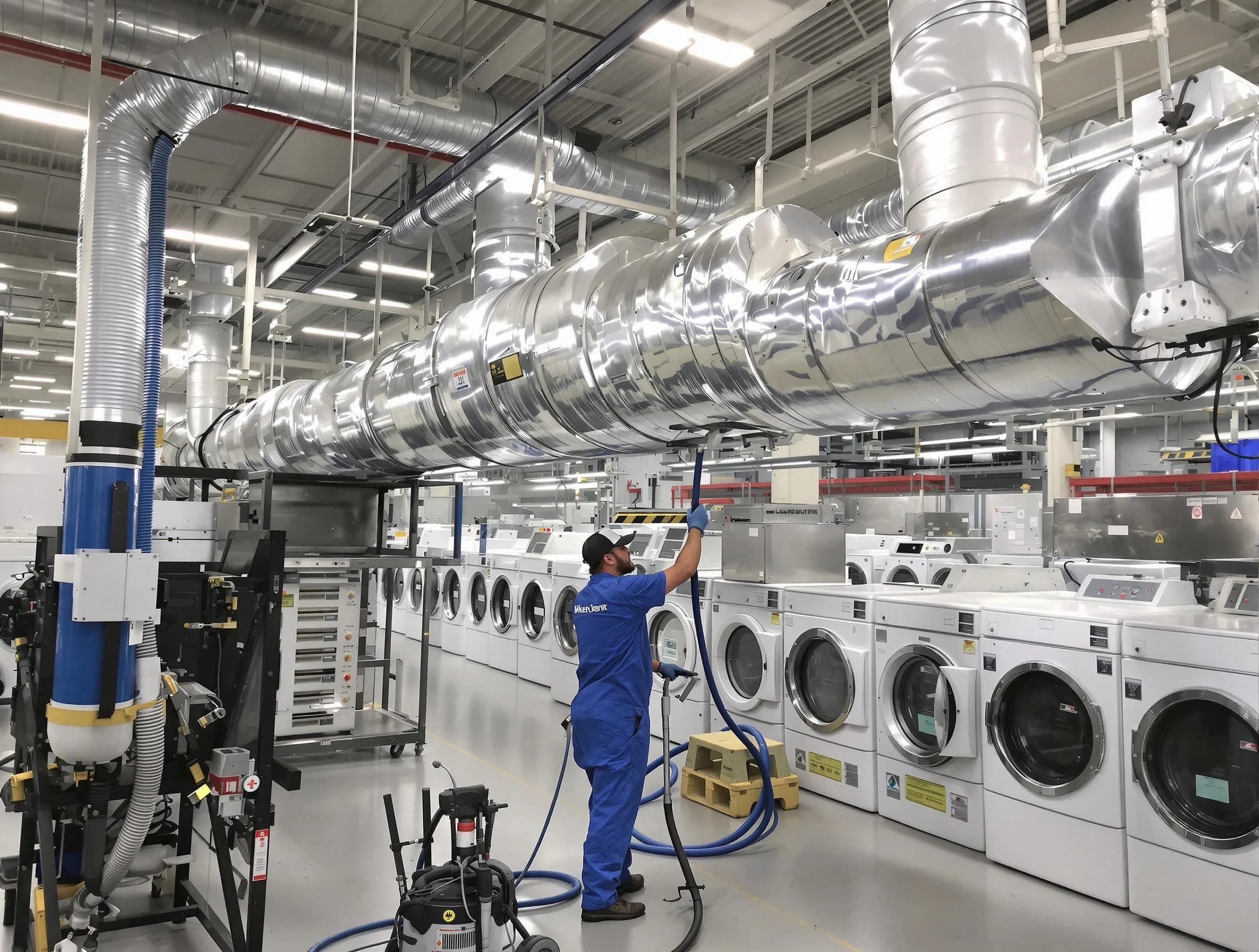 Pleasant Hills Dryer Vent Cleaning team performing heavy-duty industrial dryer vent cleaning in Pleasant Hills